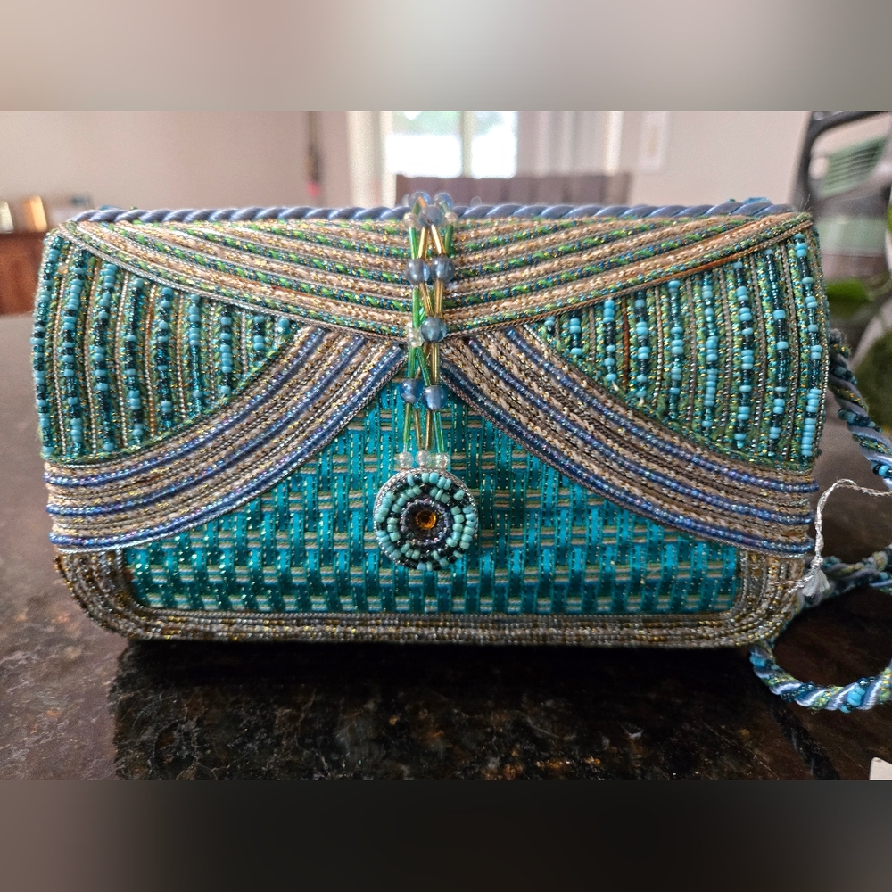EUC Mary Frances Mint Julep purse